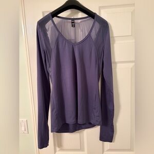 Victoria’s Secret Sport Purple Workout Top with Sheer Mesh